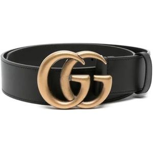 Like NEW gorgeous Gucci Marmont leather belt authentic gold and black 85